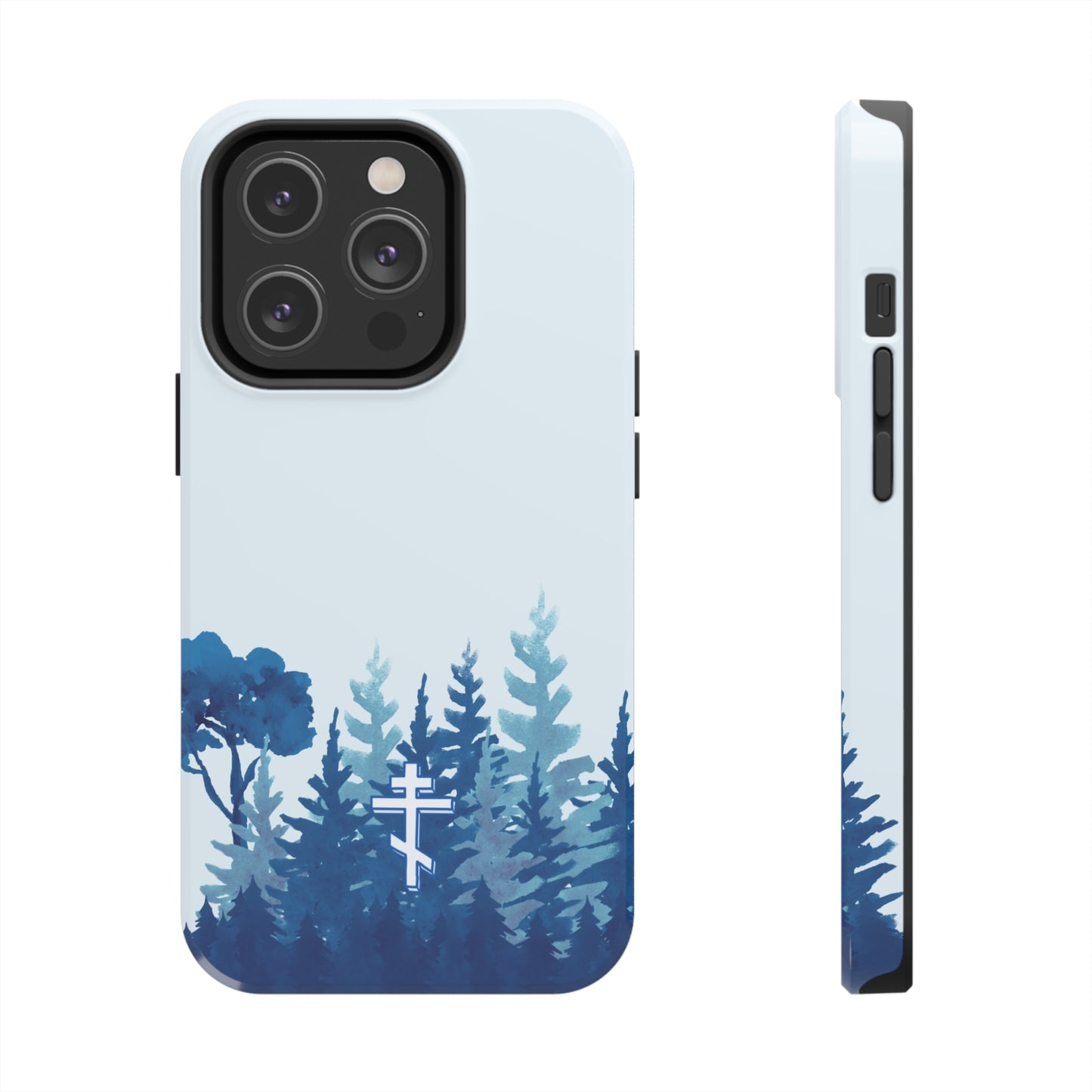 Orthodox Cross Blue Forest Tough iPhone Case