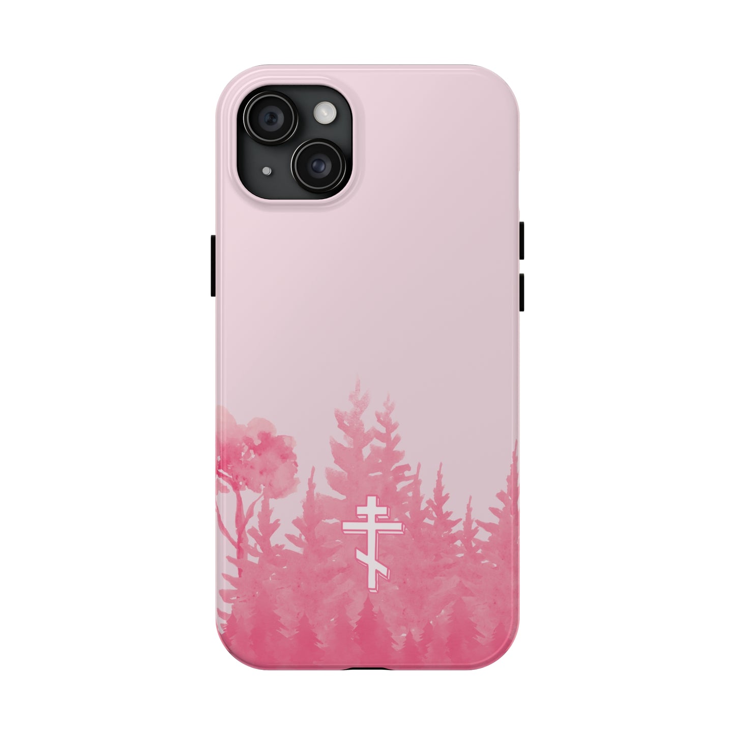 Orthodox Cross Pink Forest iPhone Case