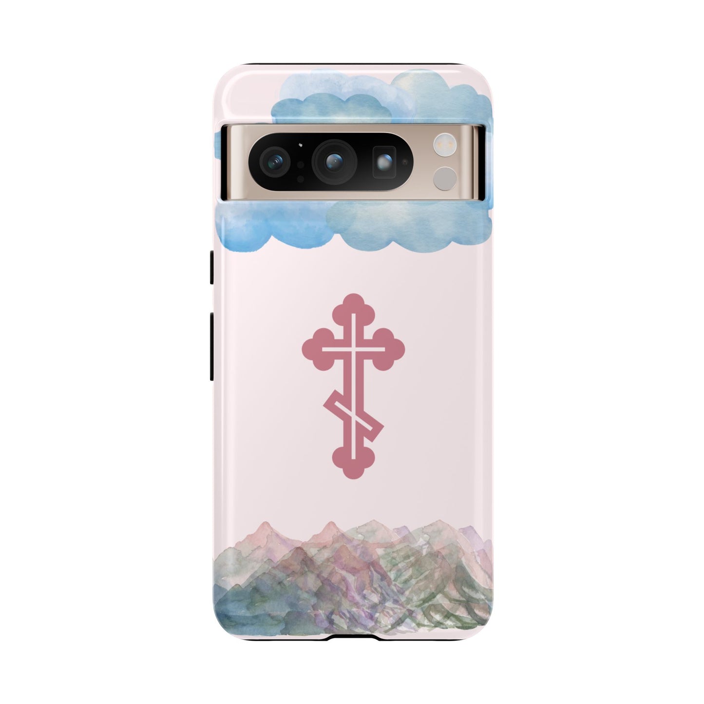 Mountain Clouds Orthodox Cross Tough Phone Case