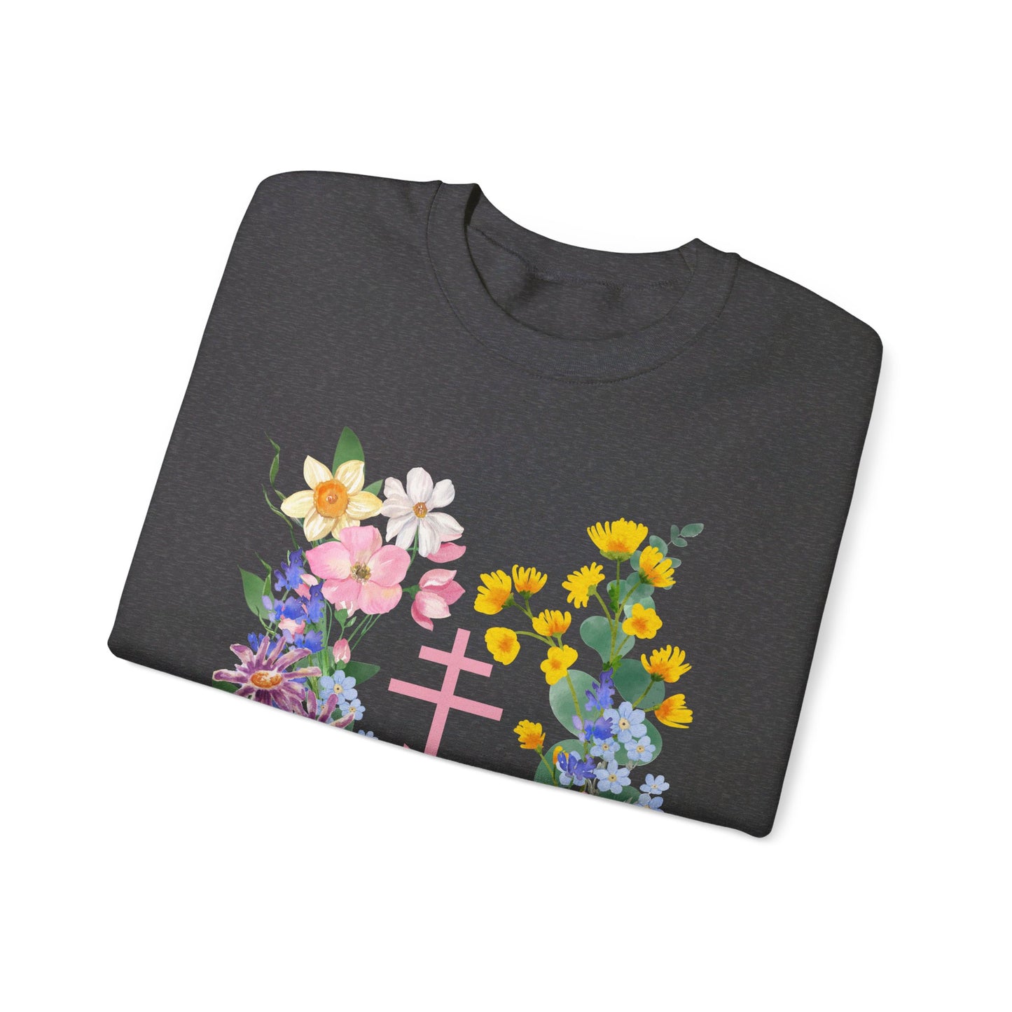 Wildflower Orthodox Cross Crewneck Sweatshirt