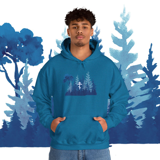 Orthodox Cross Blue Forest Hoodie