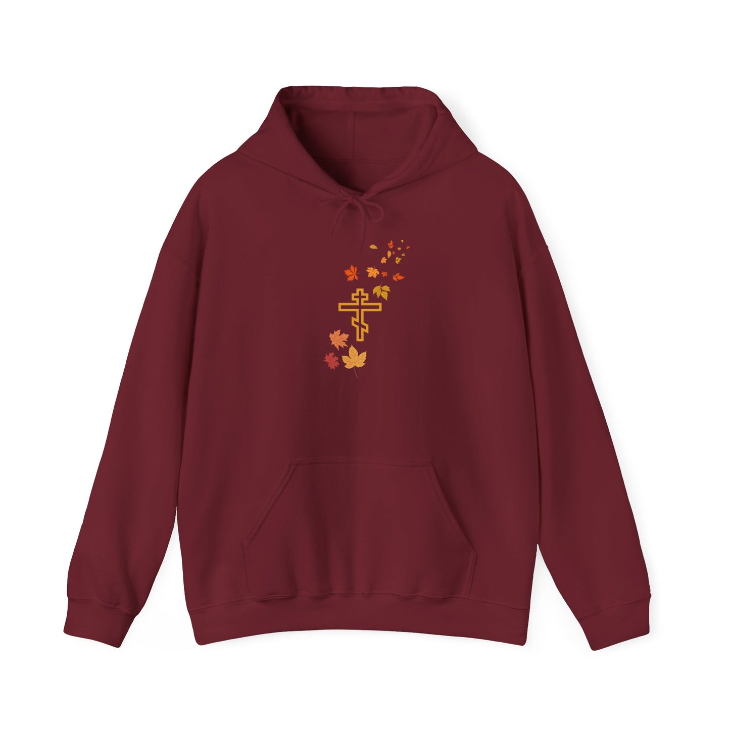 Fall Thanksgiving Orthodox Cross Hoodie