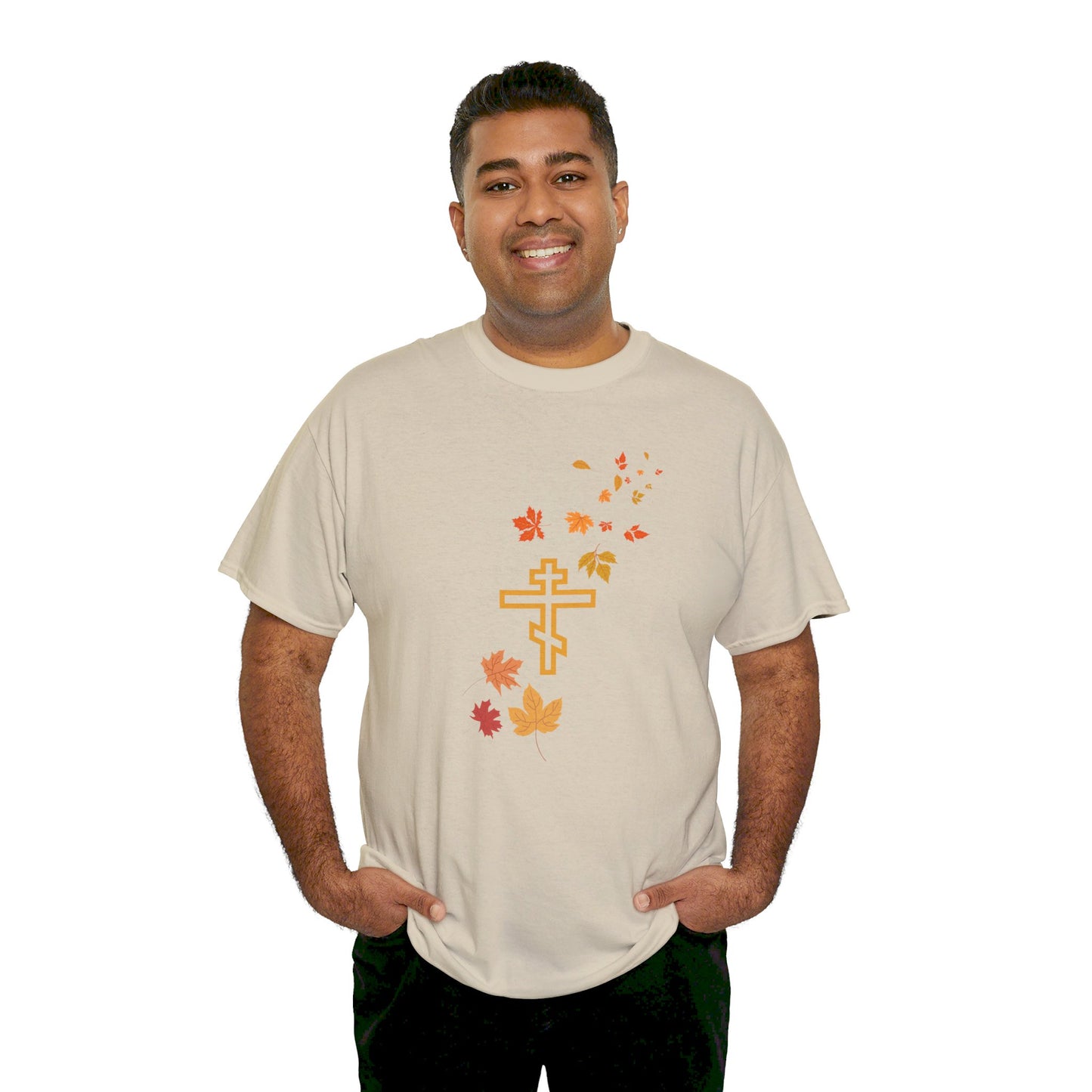 Autumn Leaves Orthodox Cross T-Shirt