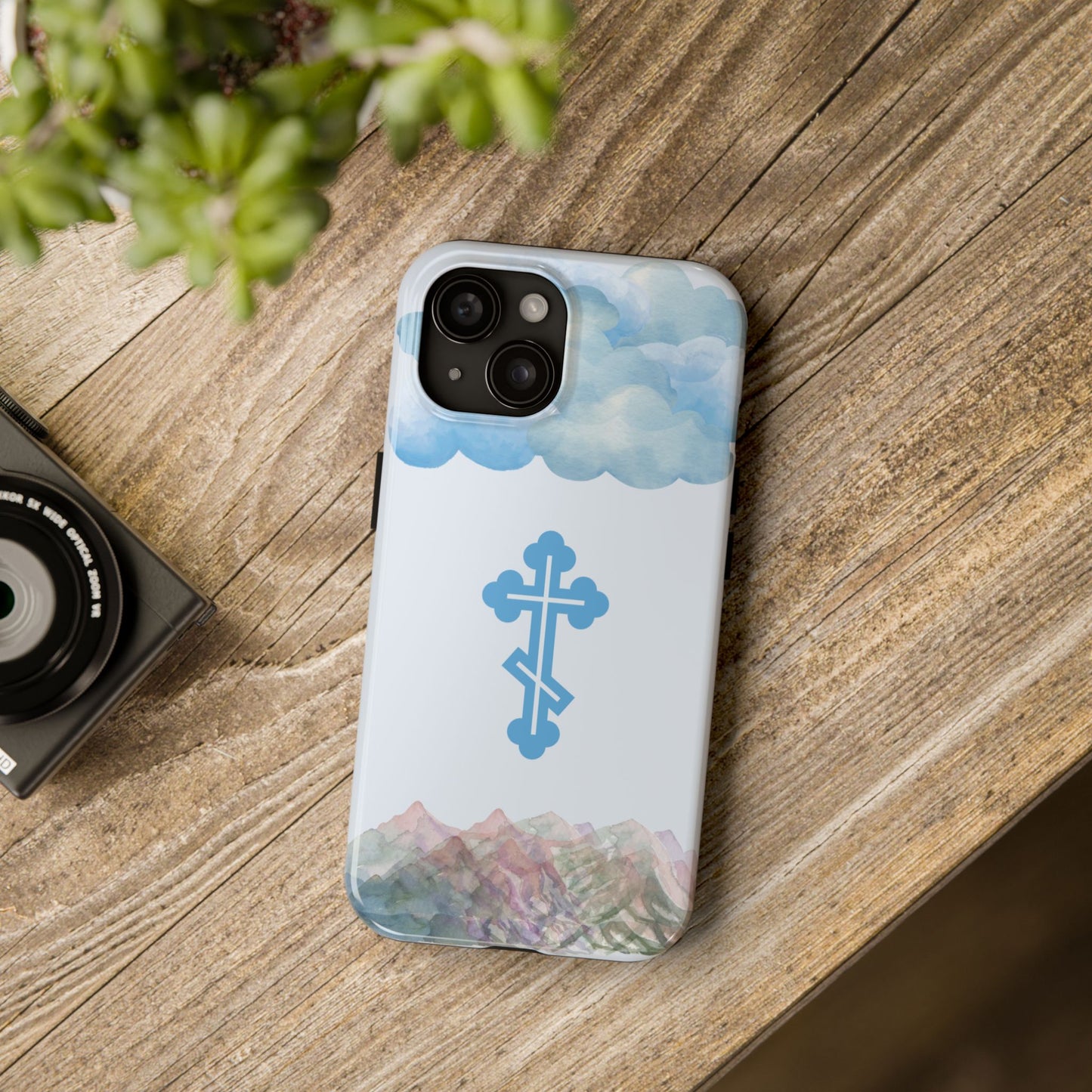 Mountain Clouds Orthodox Cross Tough iPhone Case