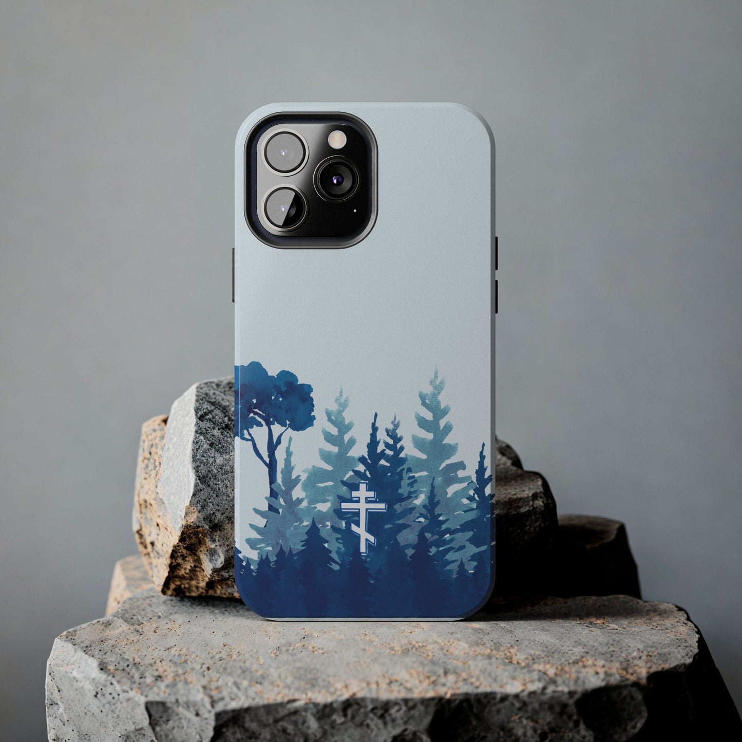 Orthodox Cross Blue Forest iPhone Case