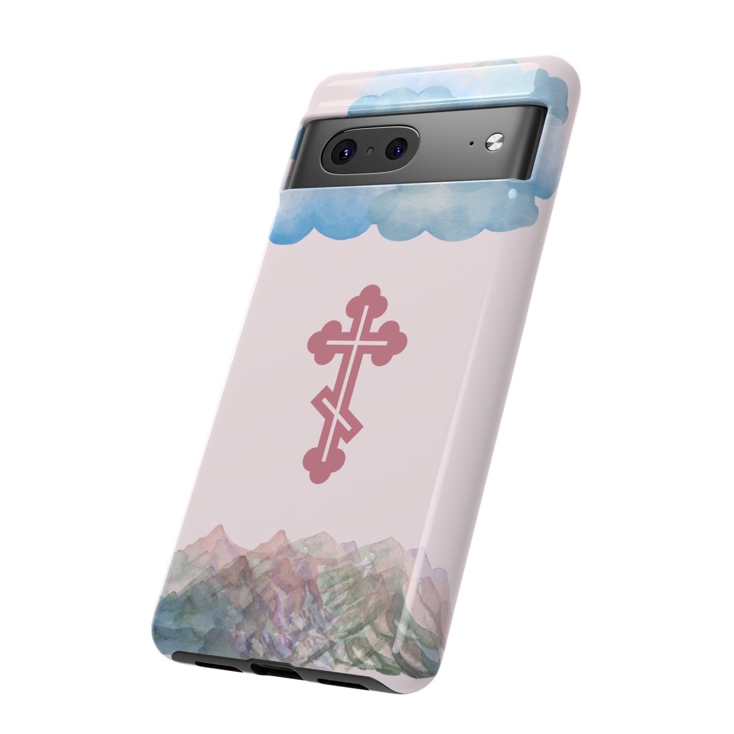 Mountain Clouds Orthodox Cross Tough Phone Case