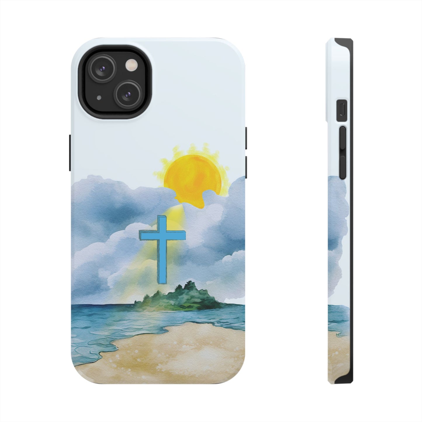 Cross Beach Scene Tough iPhone Case