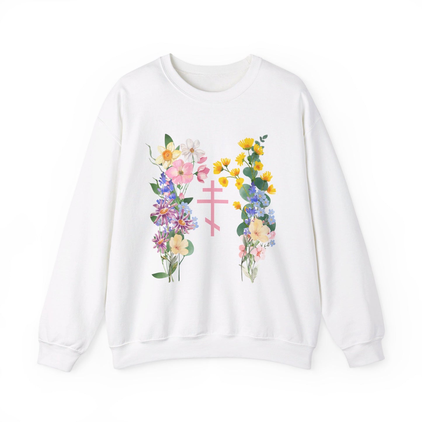 Wildflower Orthodox Cross Crewneck Sweatshirt