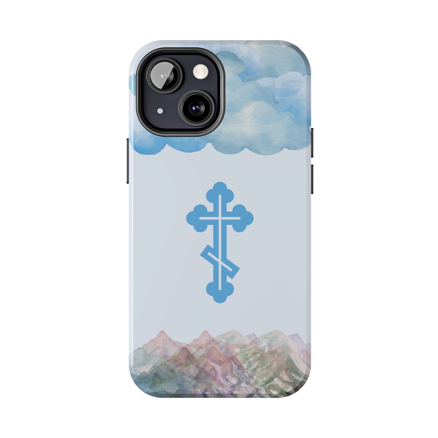 Mountain Clouds Orthodox Cross Tough iPhone Case