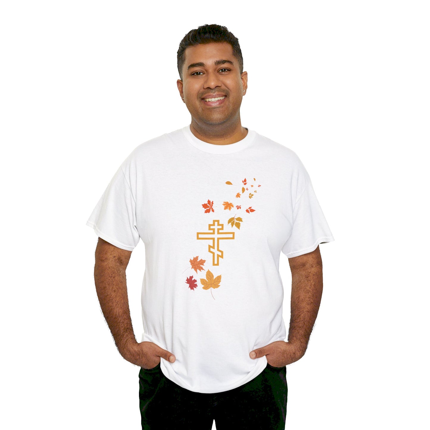 Autumn Leaves Orthodox Cross T-Shirt