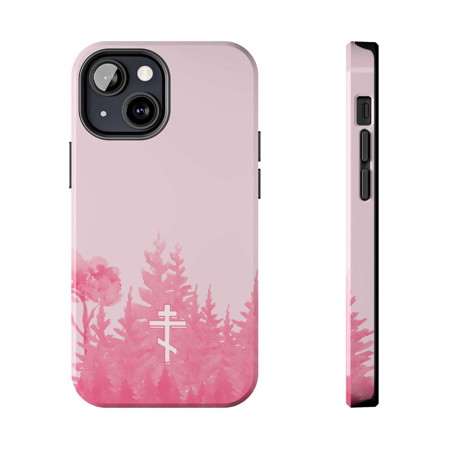 Orthodox Cross Pink Forest iPhone Case