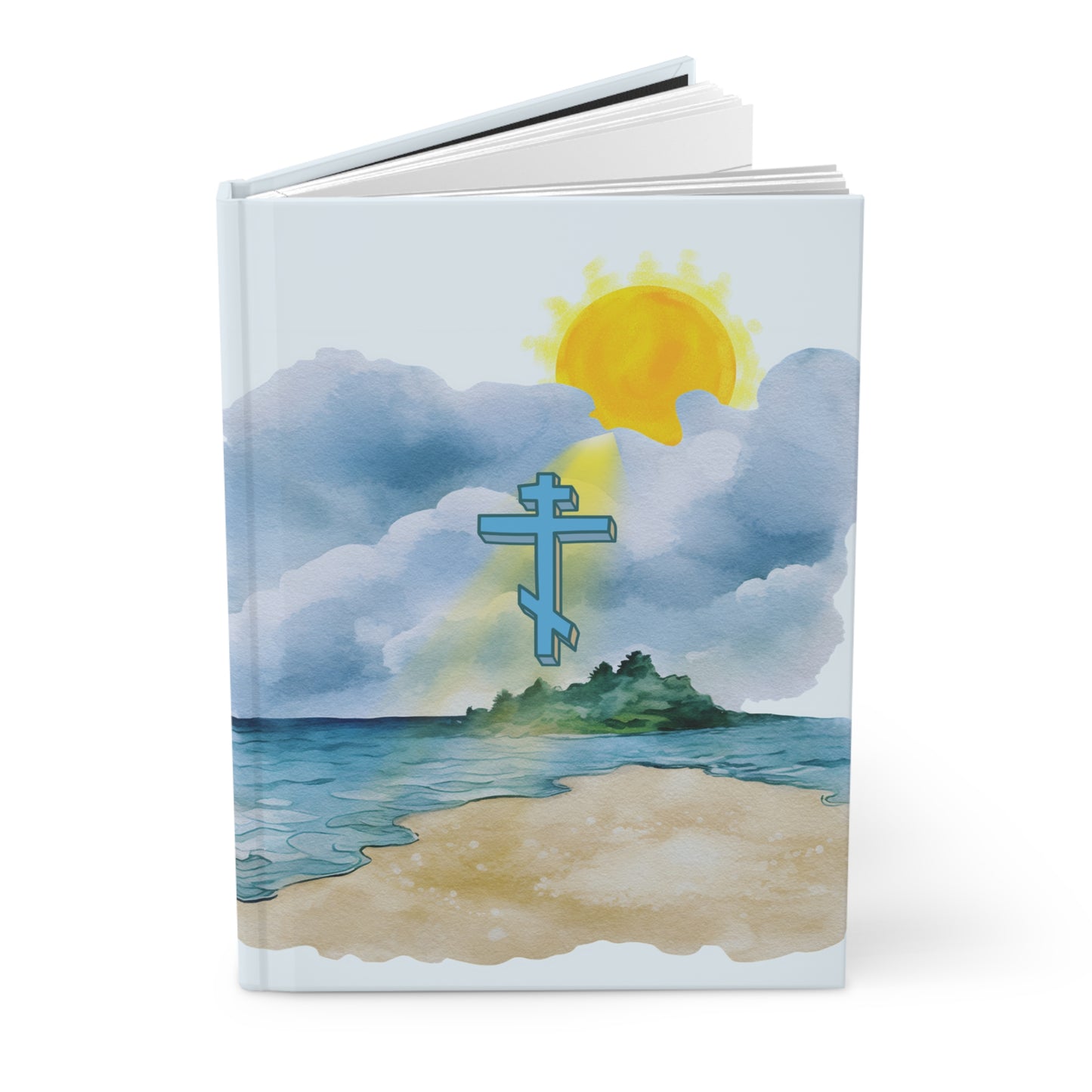 Orthodox Cross Beach Scene Journal - Hardcover Journal Matte