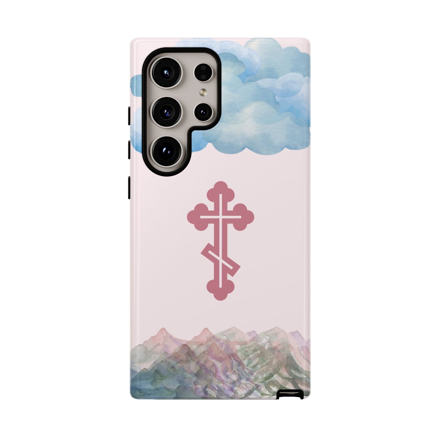 Mountain Clouds Orthodox Cross Tough Phone Case