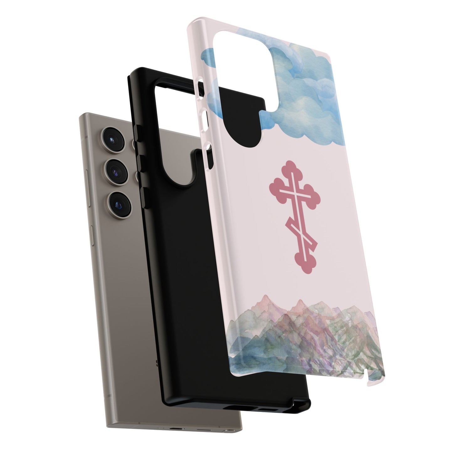 Mountain Clouds Orthodox Cross Tough Phone Case