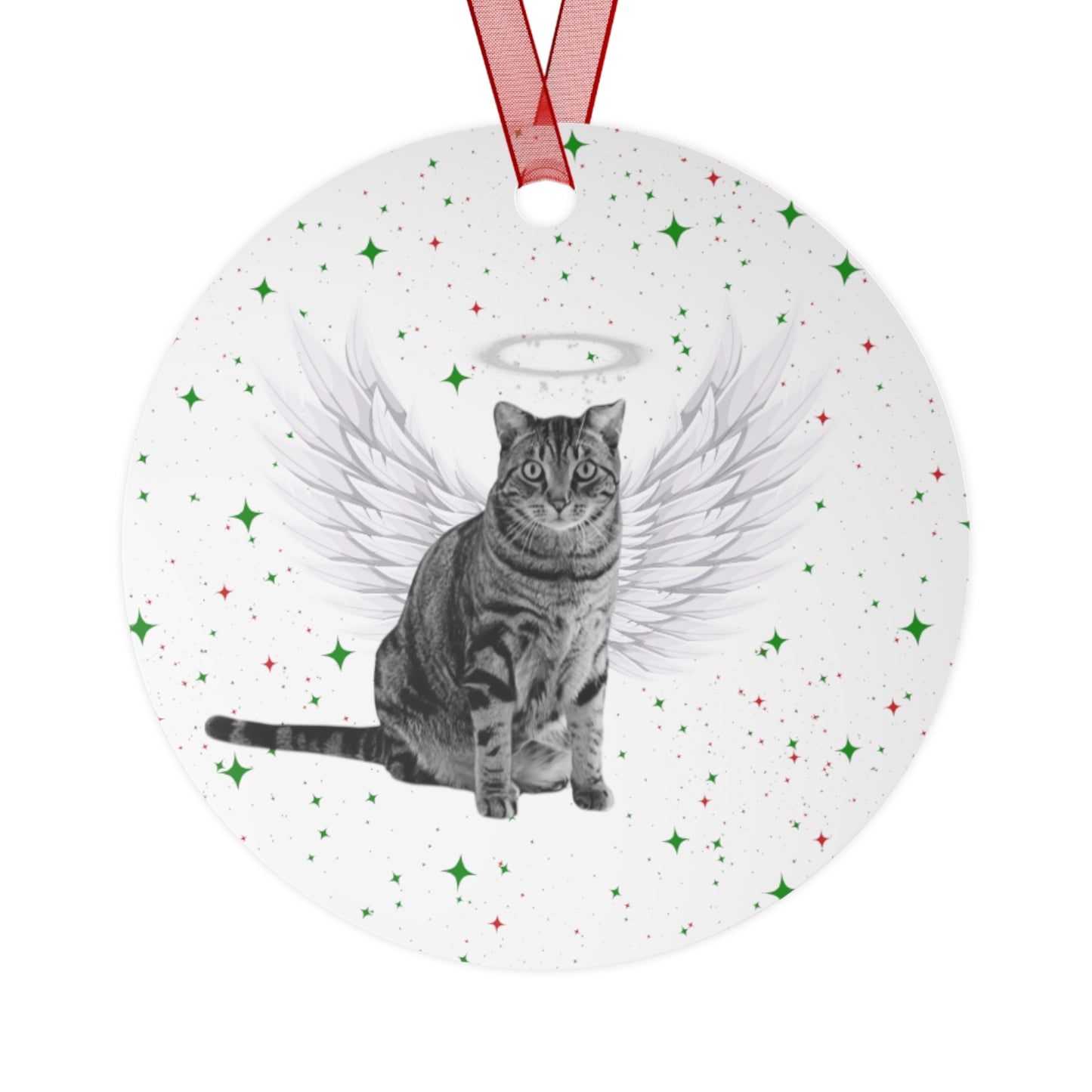 Custom Cat Angel Christmas Ornament