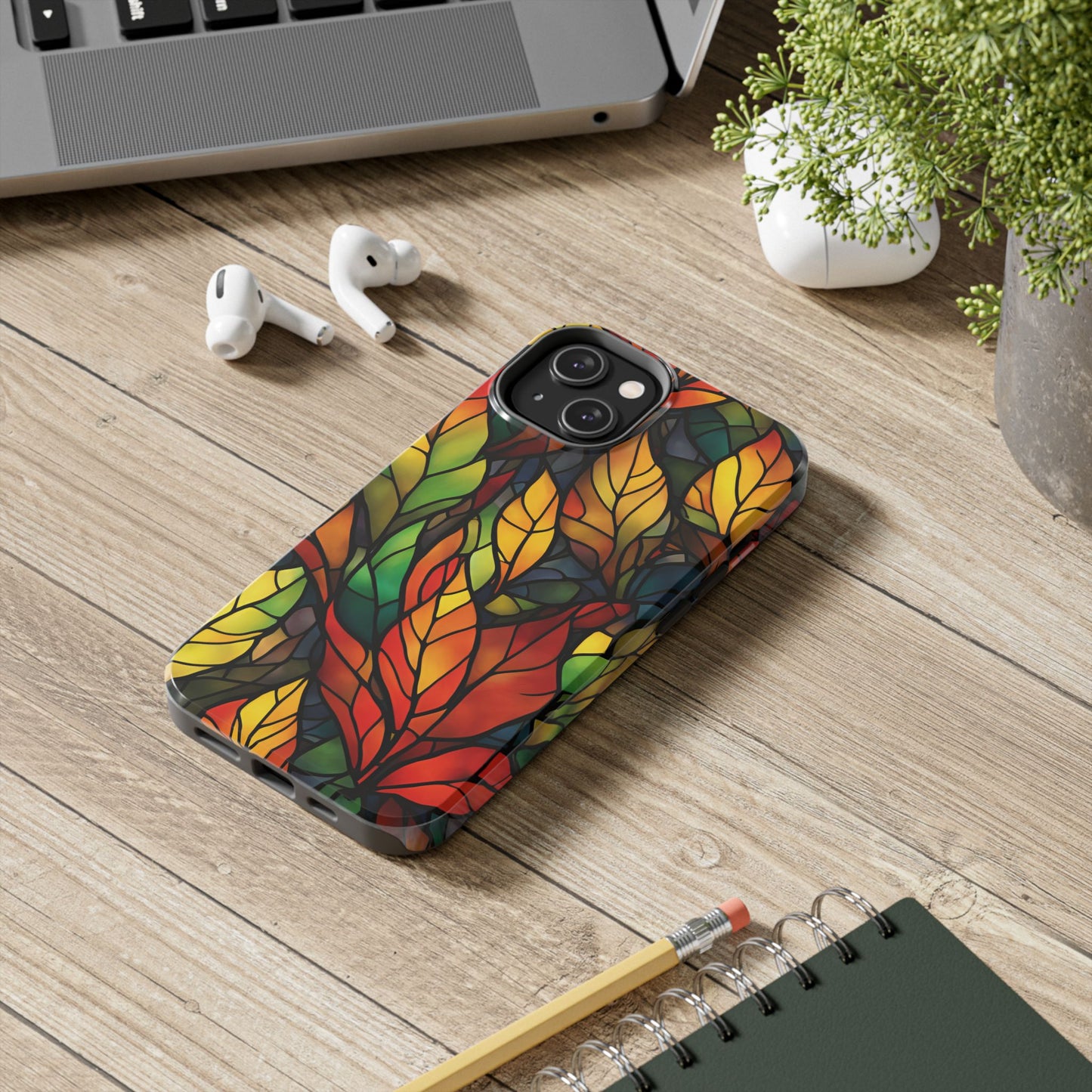 Fall Leaves Changing iPhone Case - Stained Glass Effect