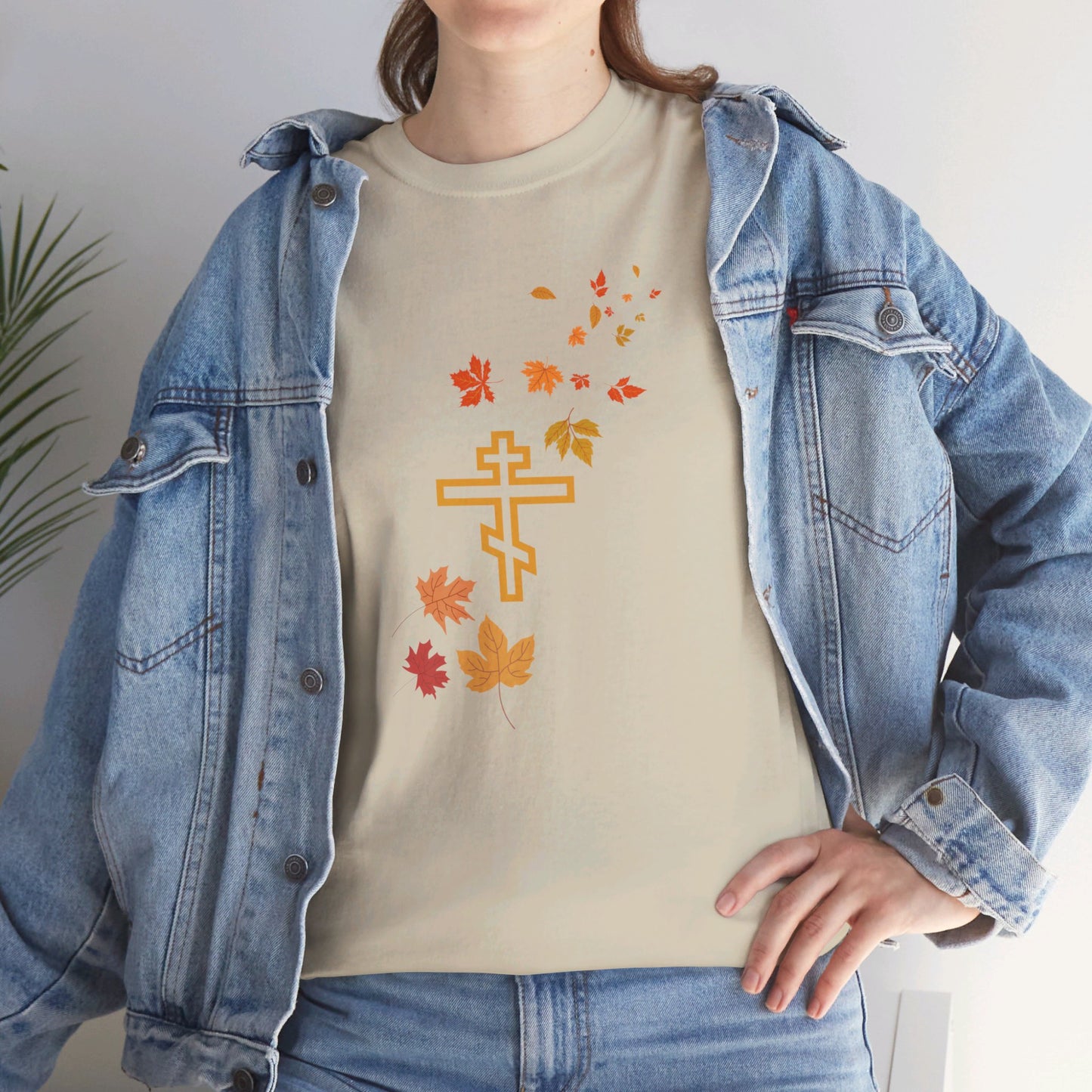 Autumn Leaves Orthodox Cross T-Shirt