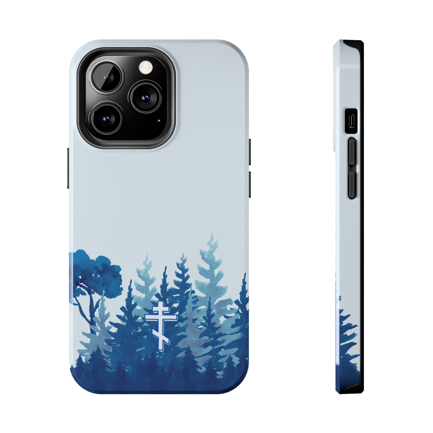 Orthodox Cross Blue Forest Tough iPhone Case