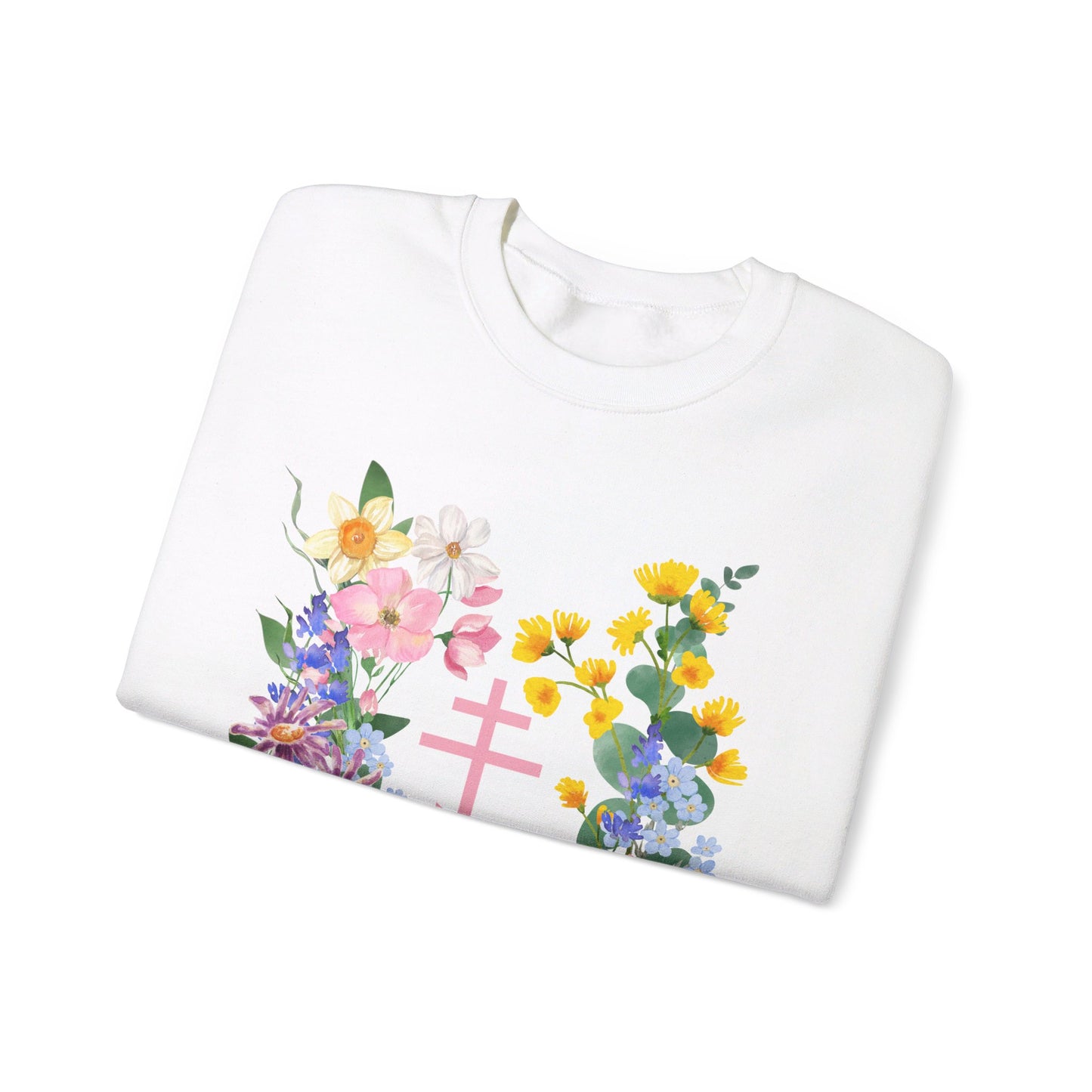 Wildflower Orthodox Cross Crewneck Sweatshirt