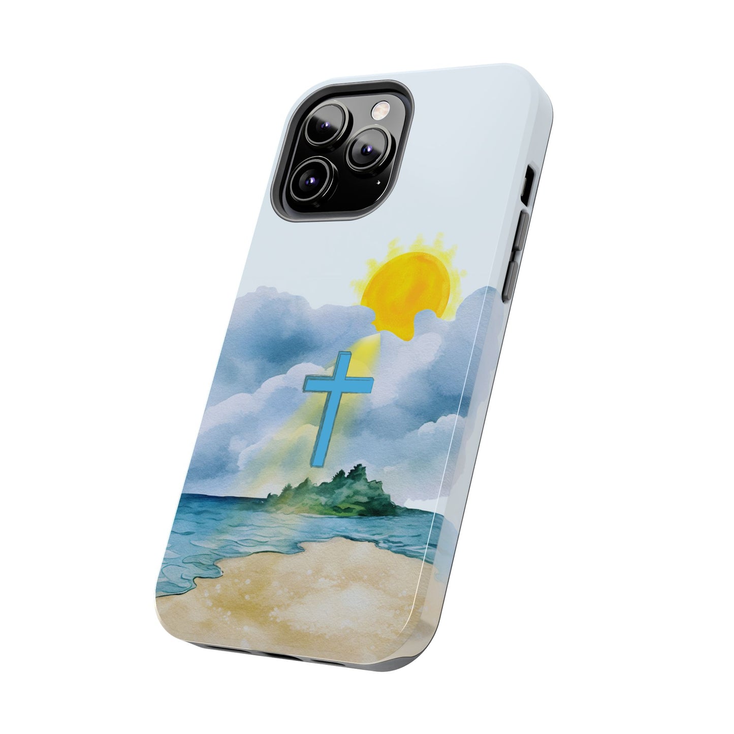 Cross Beach Scene Tough iPhone Case