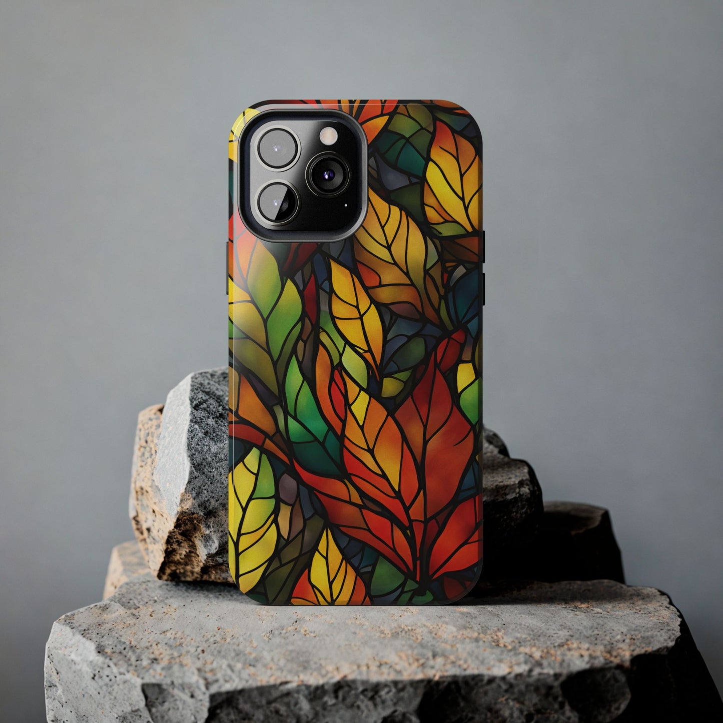 Fall Leaves Changing iPhone Case - Stained Glass Effect