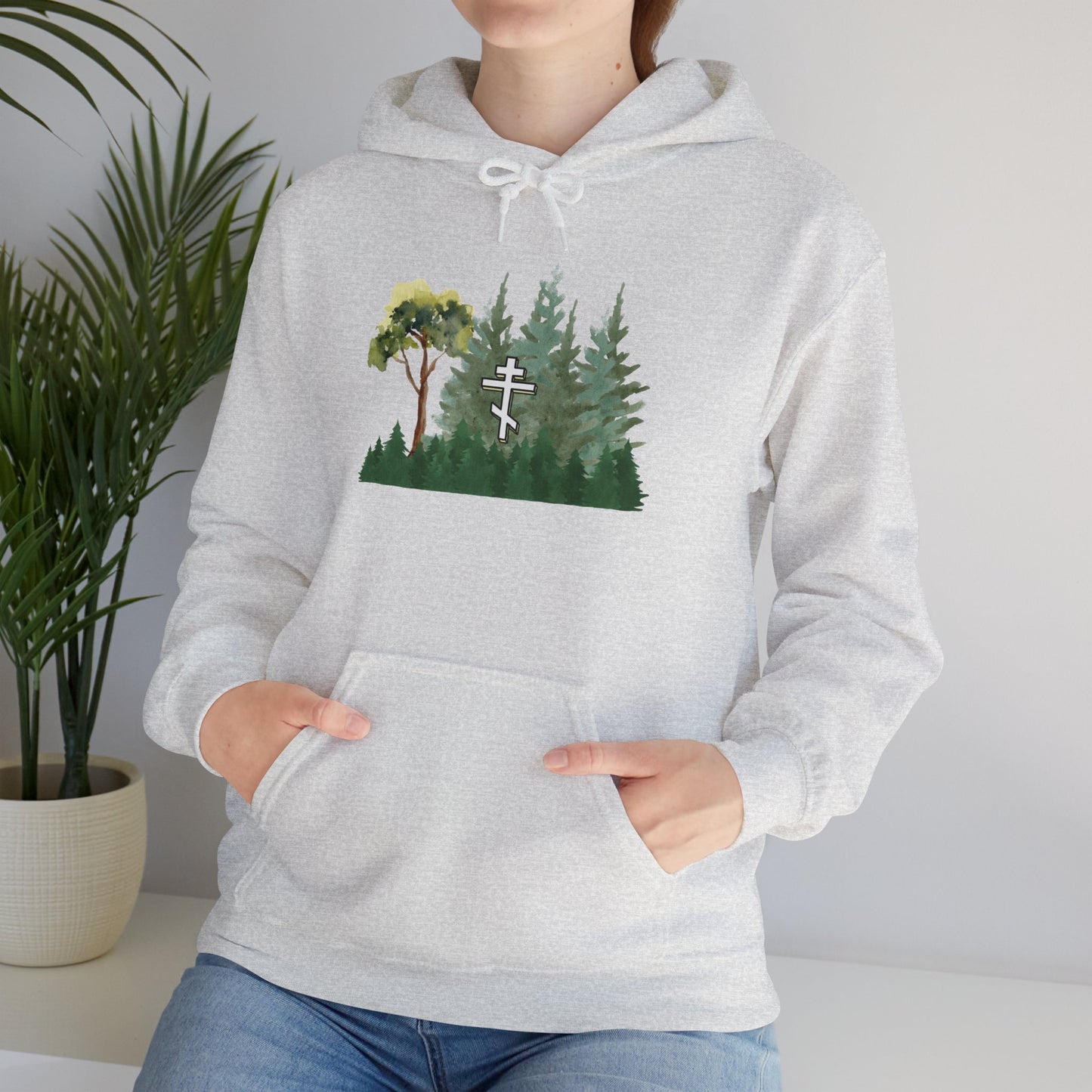 Orthodox Cross Forest Hoodie