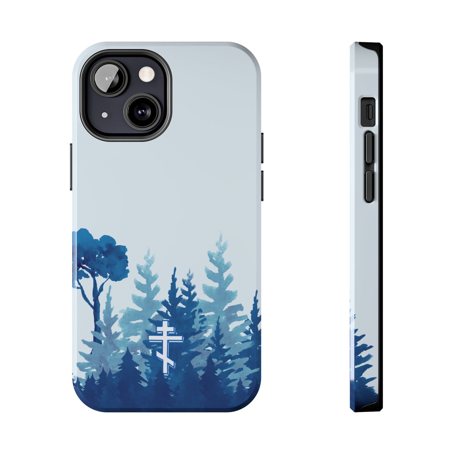 Orthodox Cross Blue Forest iPhone Case