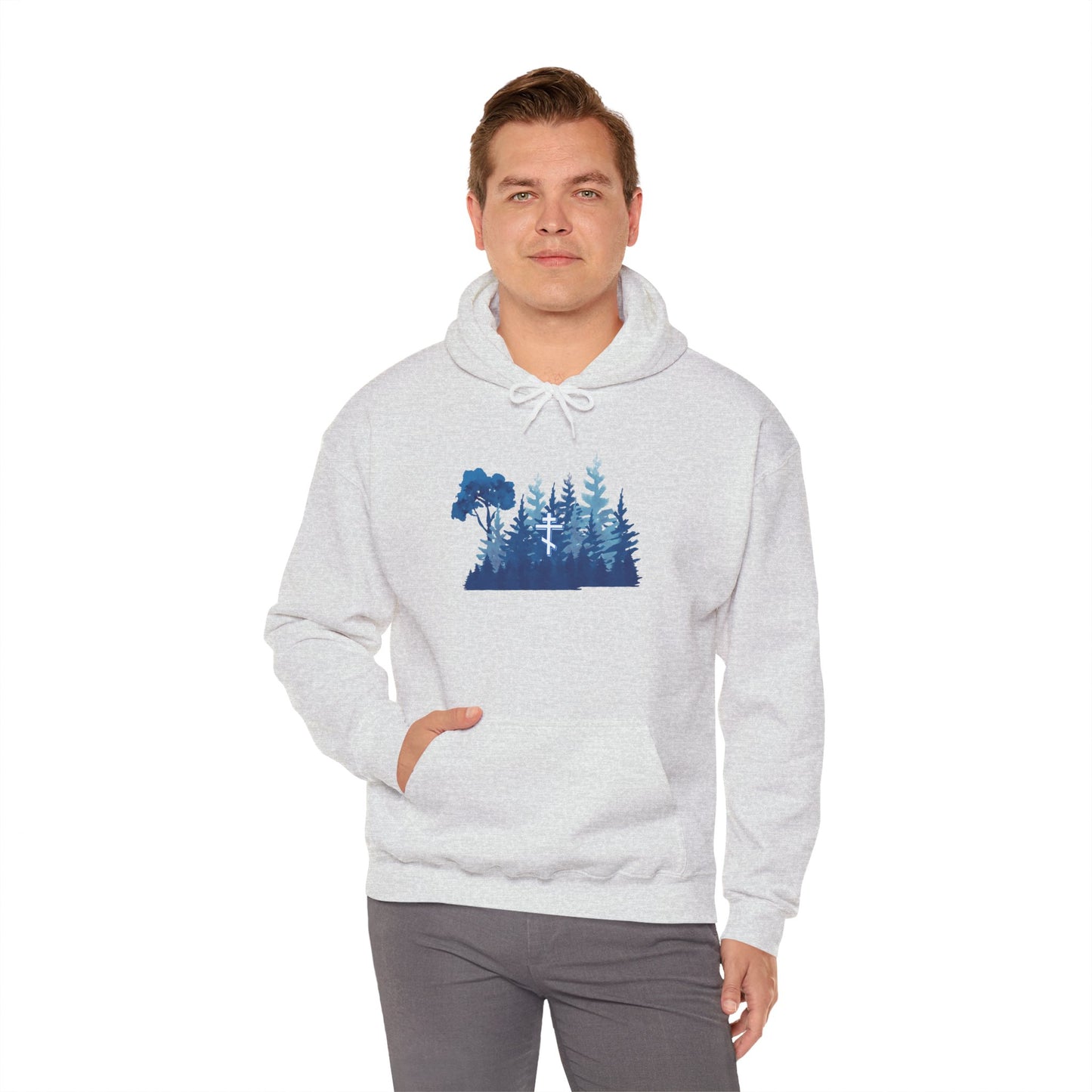 Orthodox Cross Blue Forest Hoodie