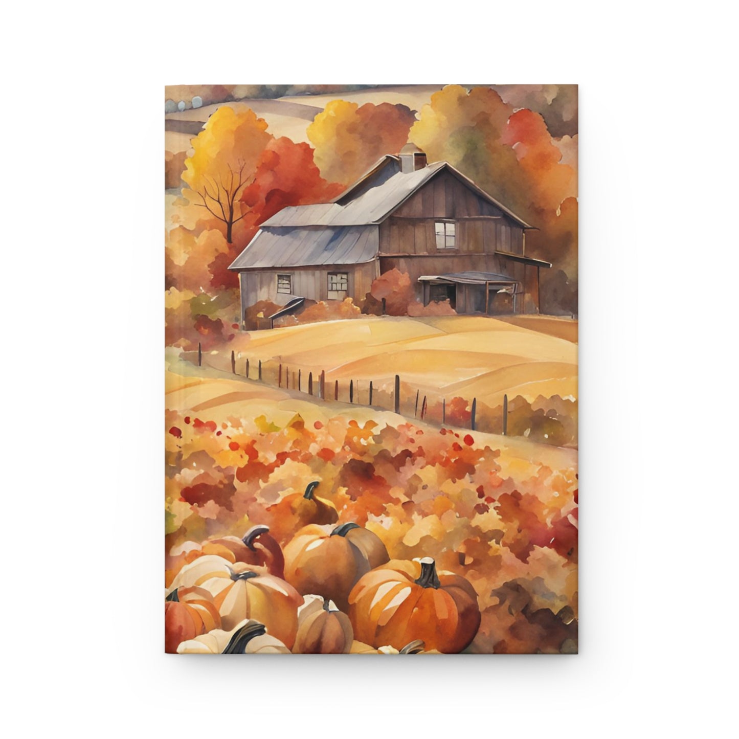 Pumpkin Fall Scenery Journal - Hardcover Journal Matte