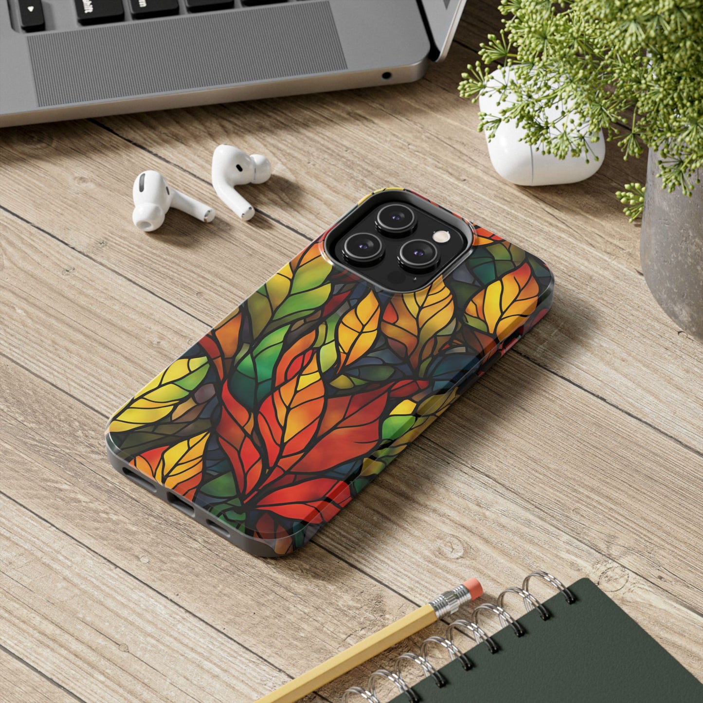 Fall Leaves Changing iPhone Case - Stained Glass Effect