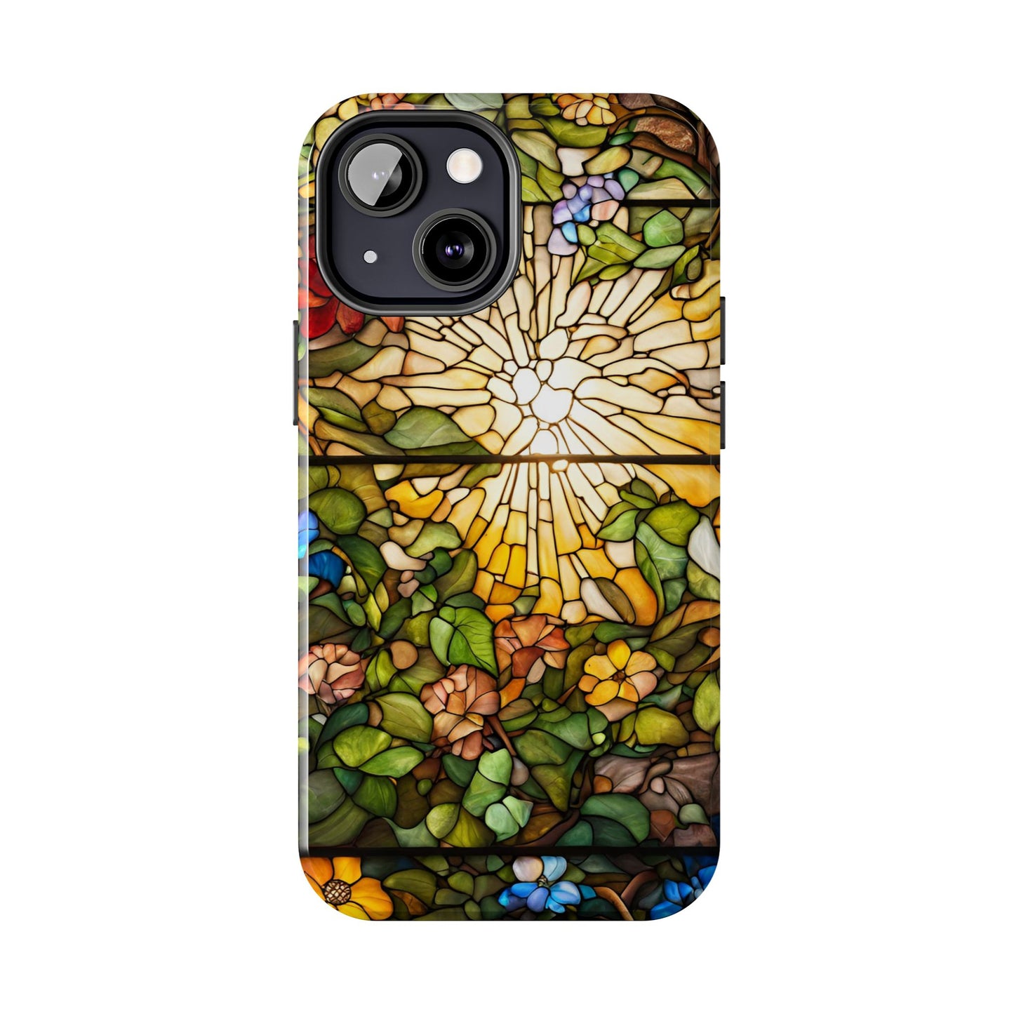 Floral Nature Sunshine iPhone Case - Stained Glass Effect