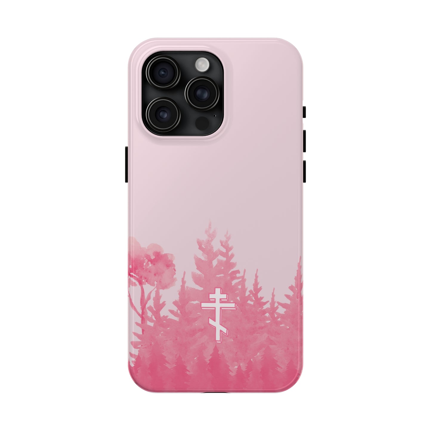 Orthodox Cross Pink Forest iPhone Case