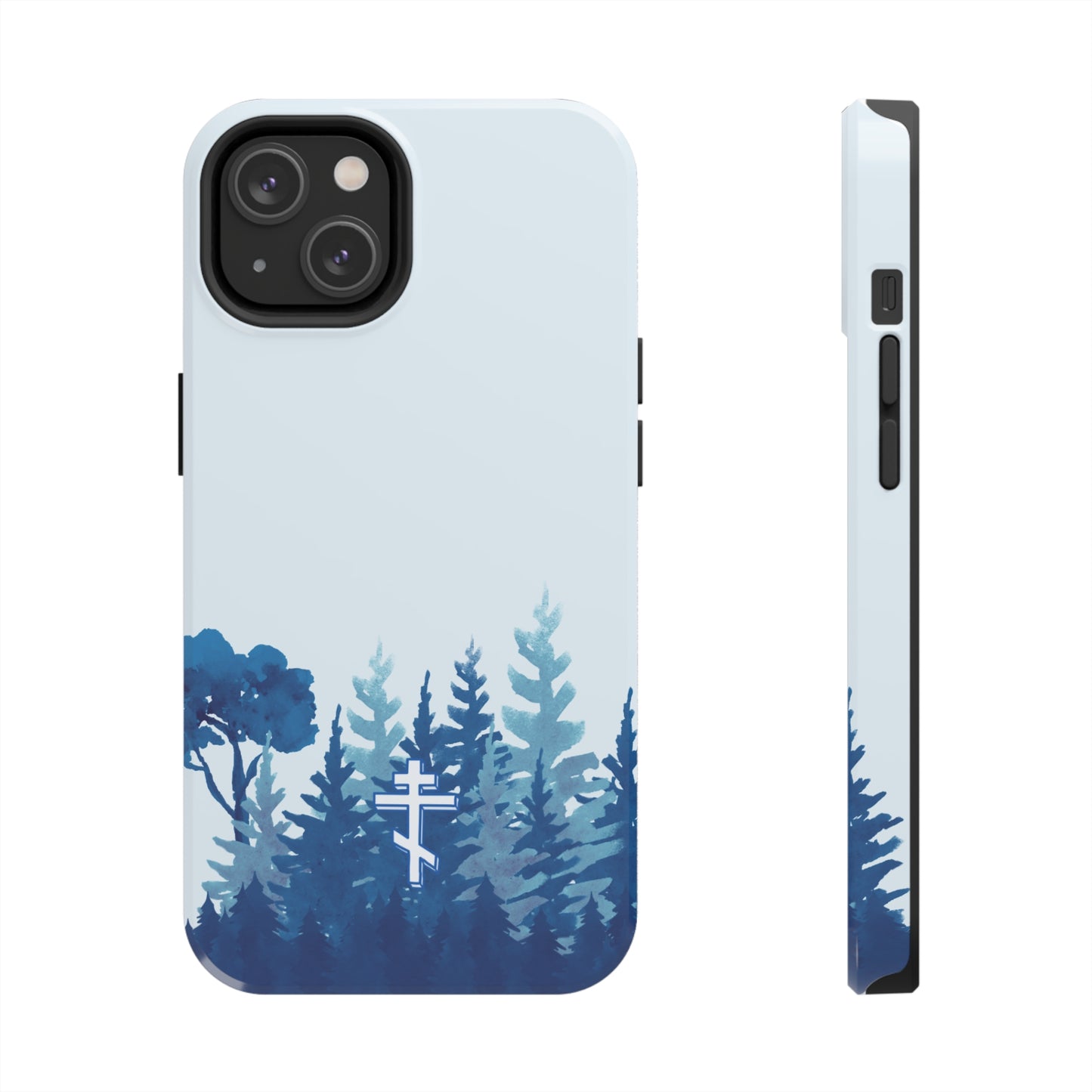 Orthodox Cross Blue Forest Tough iPhone Case