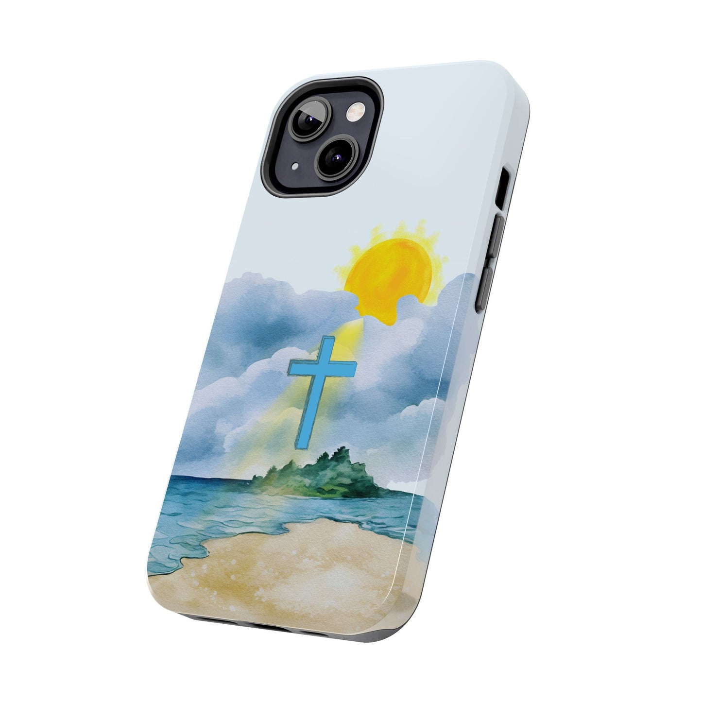 Cross Beach Scene Tough iPhone Case