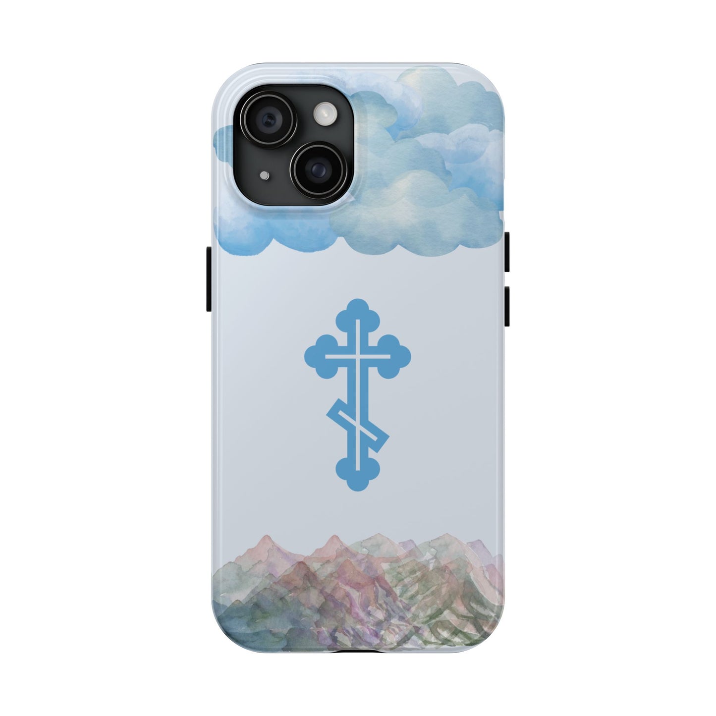 Mountain Clouds Orthodox Cross Tough iPhone Case