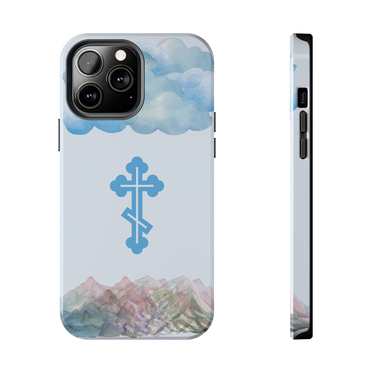 Mountain Clouds Orthodox Cross Tough iPhone Case