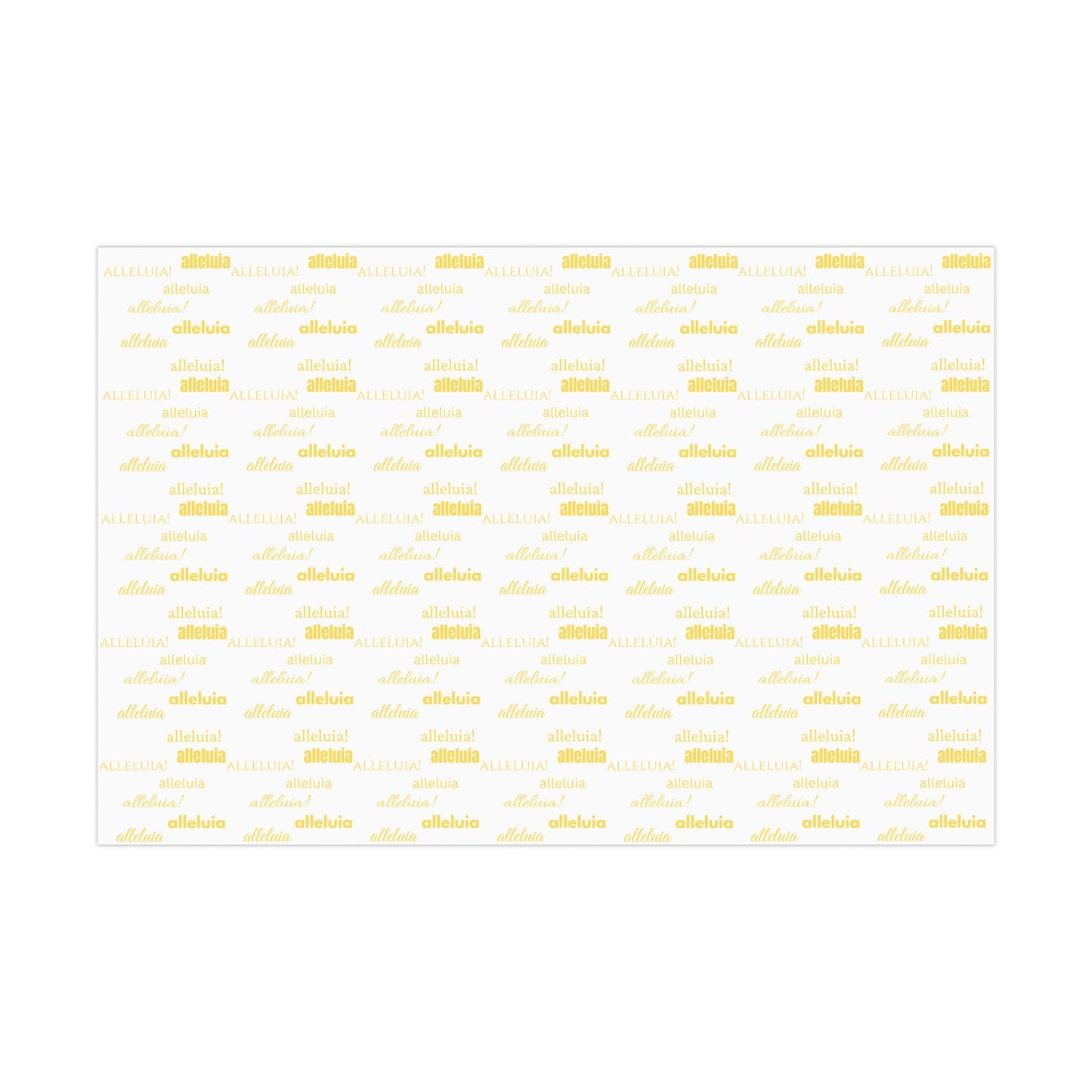 Alleluia Christmas Gift Wrap Papers Yellow