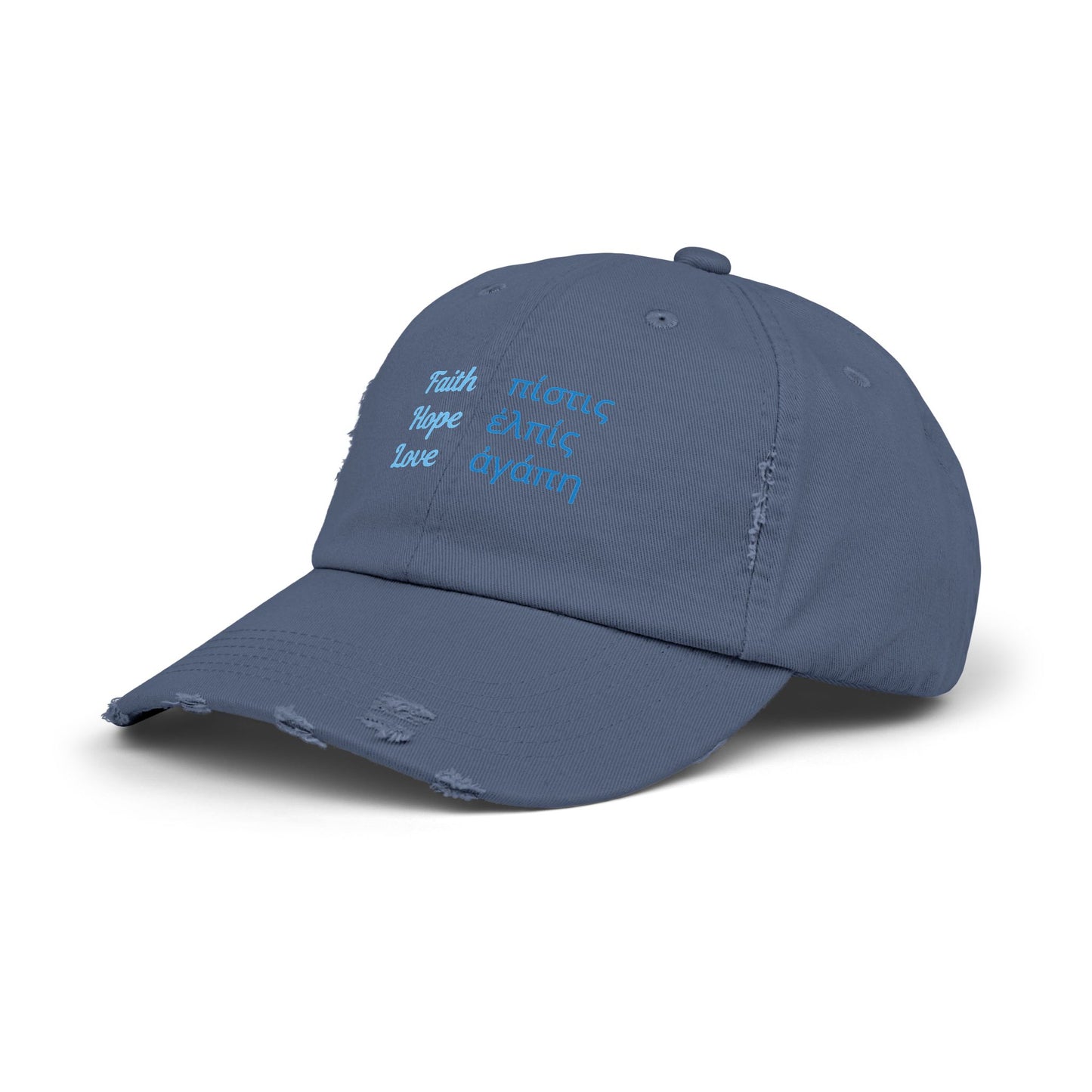 Faith Hope Love Unisex Distressed Cap