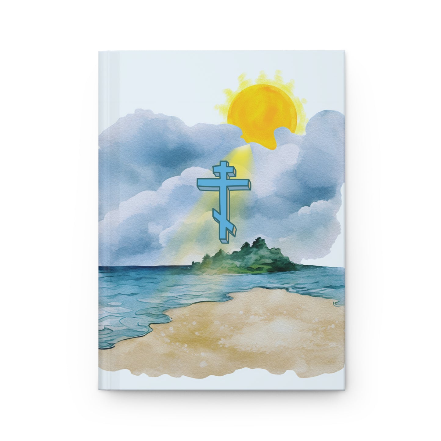 Orthodox Cross Beach Scene Journal - Hardcover Journal Matte