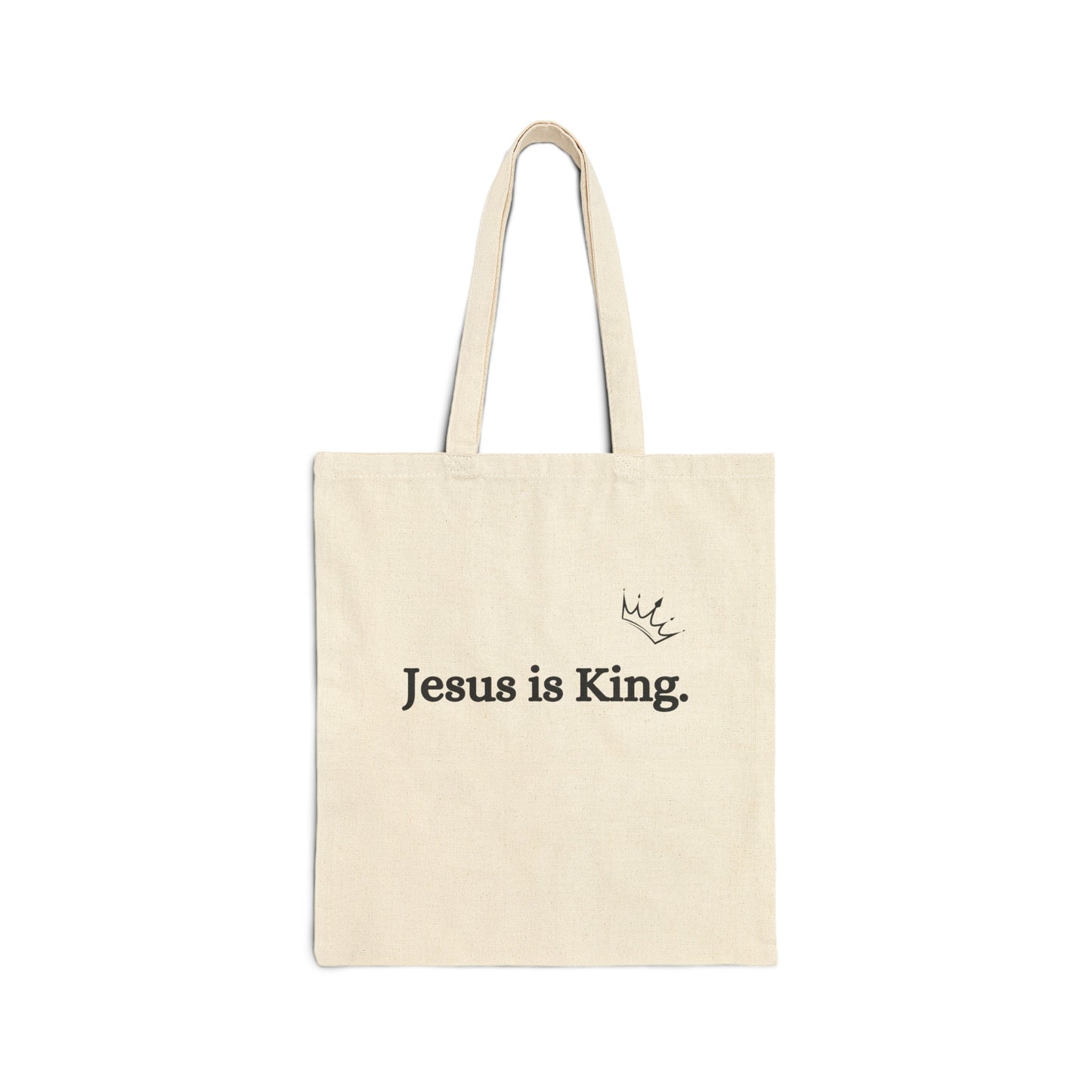 Jesus is King Cotton Canvas Tote Bag