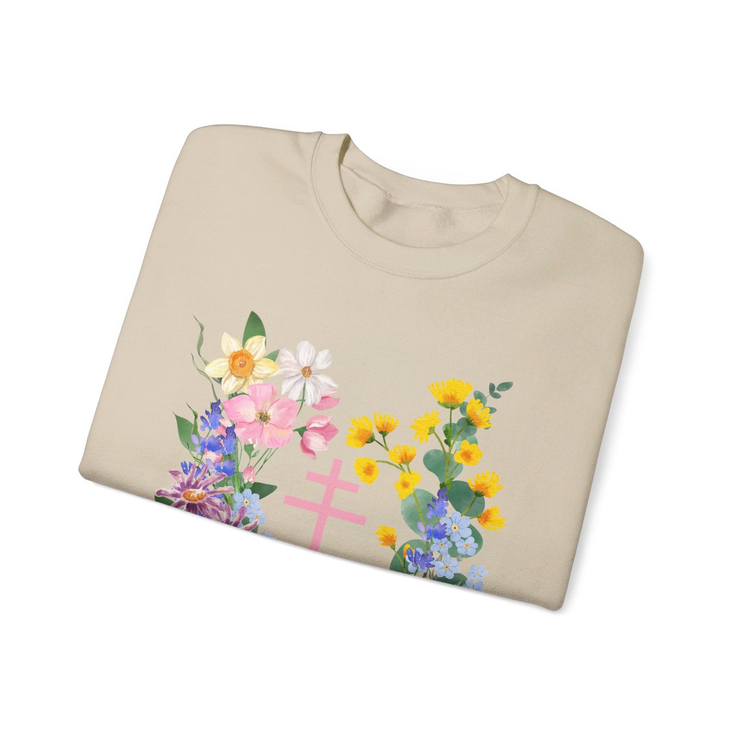 Wildflower Orthodox Cross Crewneck Sweatshirt