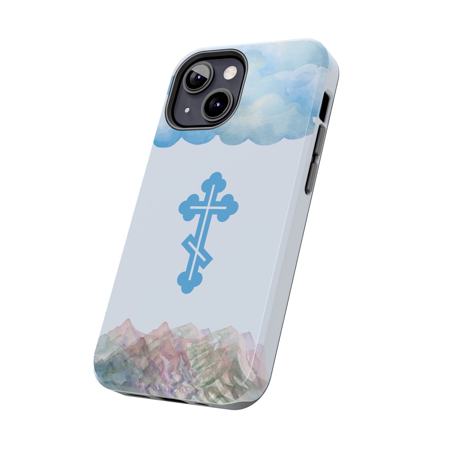 Mountain Clouds Orthodox Cross Tough iPhone Case