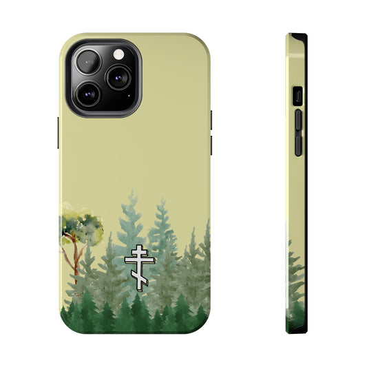 Orthodox Cross Forest iPhone Case