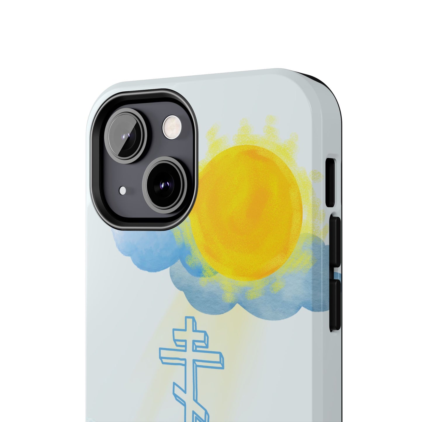 Sunrise Mountain Scene Orthodox Cross Tough iPhone Case