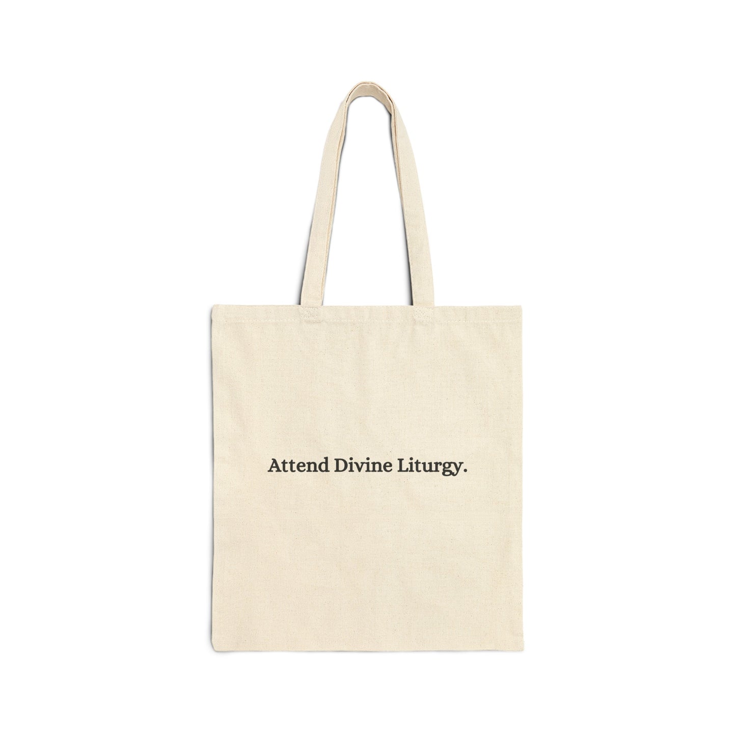 Attend Divine Liturgy Cotton Canvas Tote Bag