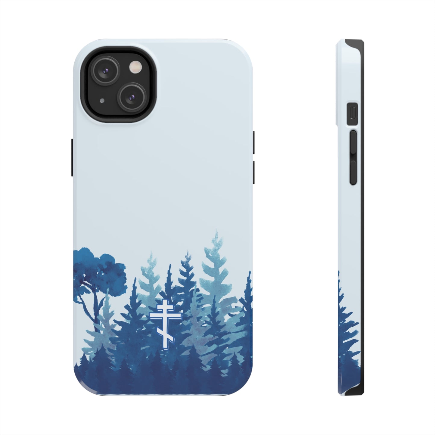 Orthodox Cross Blue Forest Tough iPhone Case