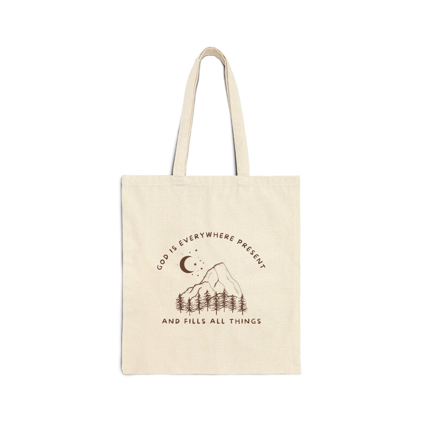 God is Everywhere Present and Fills All Things Cotton Canvas Tote Bag