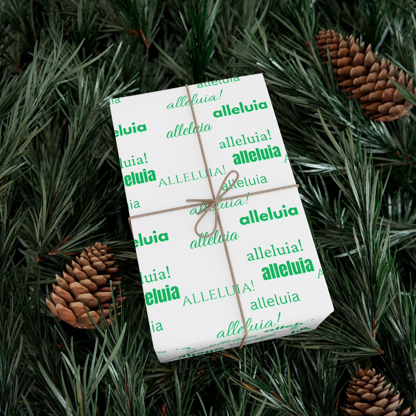 Alleluia Christmas Gift Wrap Papers Green