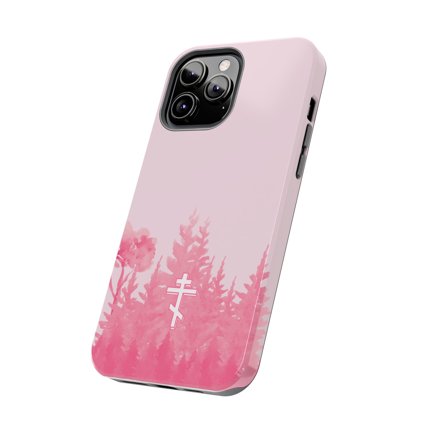 Orthodox Cross Pink Forest iPhone Case