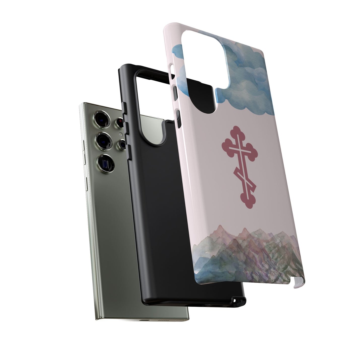 Mountain Clouds Orthodox Cross Tough Phone Case